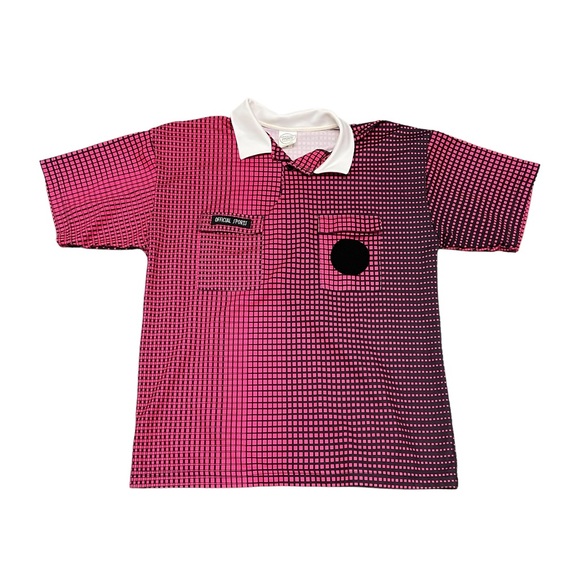 Vintage 90s Official Sports Soccer Futbol Referee Polo Jersey Shirt Mens Large - Picture 1 of 7
